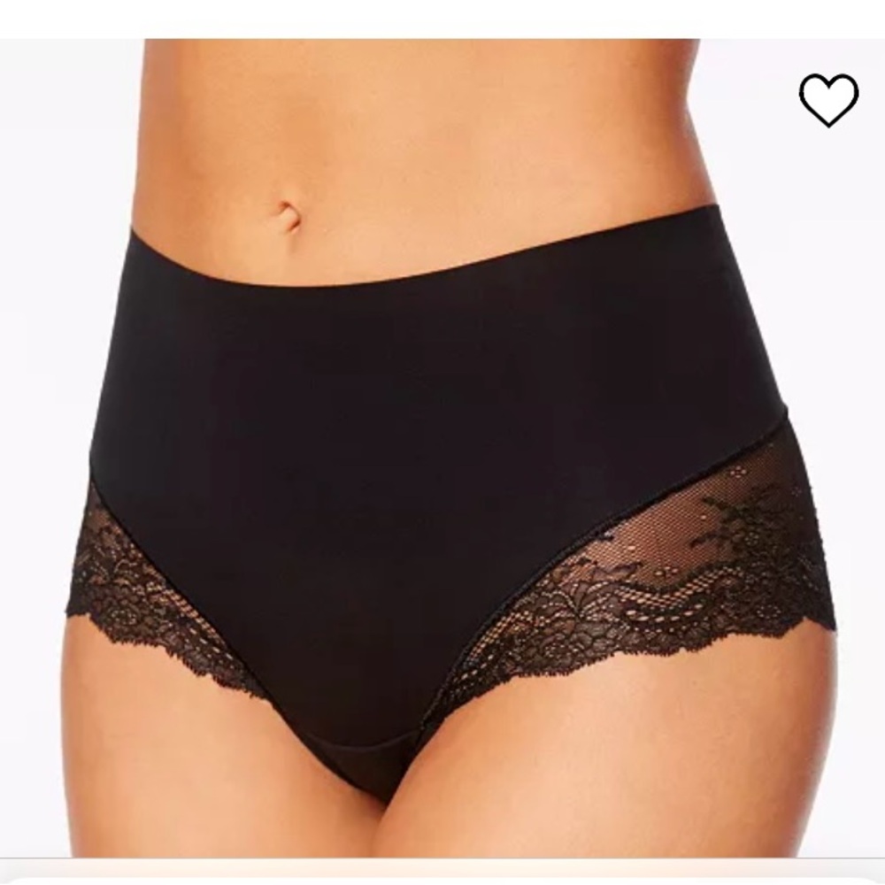 SPANX Set of 2 Undie-Tectable Lace Hi-Hipster Smooth Panties Black Small NWT